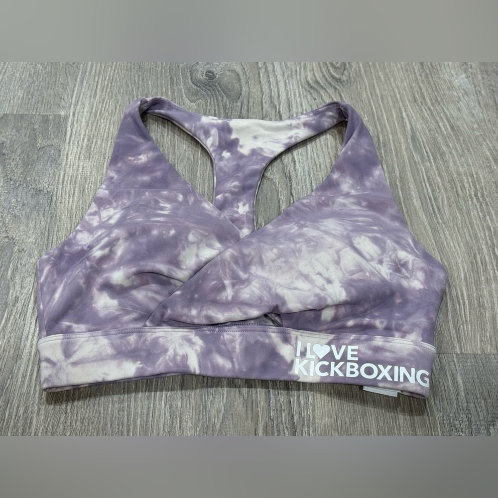 Volk I Love Kickbox Purple Sports Bra Medium C35